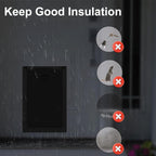 [MAVRICPOWER] Aluminum Large Dog Door for Door, Doggie Door with Two Sliding Panels for Extreme Weather, Doggy Door for Large Dogs up to 80lbs