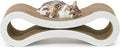 Infinity Cat Scratcher Lounger, Reversible Scratcher, Durable & Long-Lasting, Cat Cardboard Scratcher, Large Cat Scratching Pad, Scratching Board, Infinity Scratch Pad for Indoor Cats, White