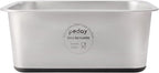 PEDAY 2.64 Gallon Extra Large Dog Water Bowl, 18/8 Human Grade Stainless Steel - Silver Nonslip