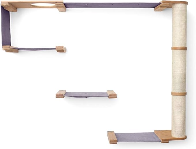 CatastrophiCreations Climb - Multiple-Level Cat Hammock & Climbing Activity Center - Wall-Mounted Cat Tree Shelves