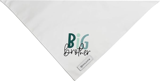 Realeaf Big Brother Dog Bandanas Pet Scarf for Small and Medium Male Dogs New Baby Announcement Pet Accessories Pregnancy Reveal Ideas (Big Brother, Small)