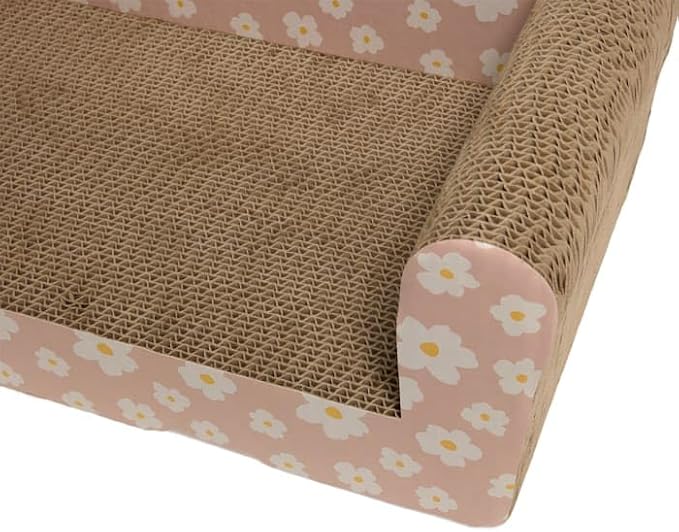 EveryYay by Petco Couch Cardboard Scratch for Cats Floral 9" H