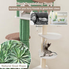 5 Level Cat Tree, Cat Climbing Frame Cat Apartment with Cushions, Anti-Tipping Settings