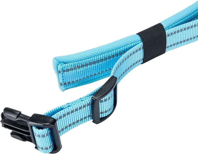 EXCELLENT ELITE SPANKER Reflective Dog Collar Classic Soft Padded Breathable Nylon Adjustable Pet Collar with Quick Release Buckle for Boy Girl Male Female Small Medium Large Dogs Training(LBLU-L)