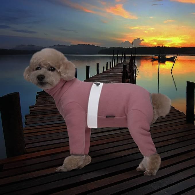 Polar Fleece Dog Coats for Small Medium Dogs, Winter Jacket Sweater Vest Bodysuit, Four-Legged Warm Clothes Pajamas