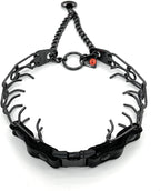 Herm Sprenger Prong Collar for Dogs Training - 2.25mm Prongs for Small Dogs with 14-19" Neck - Quick Release Buckle & Swivel Ring for Easy Use - Made of Durable Black Stainless Steel in Germany