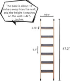 SHENGOCASE Solid Wood Wall Leaning Cat Ladder for Indoor Cats and Small Medium Dog, Stair Step for Window Bed, Wall Climbing Furniture (47.2")