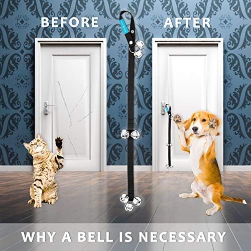Duke & Dixie Dog Doorbells Training Potty 2 Pack Dog Bells Adjustable Door Bell Dog Bells for Potty Training Your Puppy The Easy Way Premium Quality 7 Extra Large Loud DoorBells Plus Whistle
