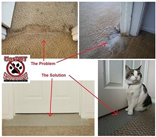 KittySmart Carpet Scratch Stopper-Stop Cats from Scratching Carpets at Doorways Instantly-PRECUT to Fit Your Door-Requires No Cutting or Modification-5 Year Warranty-Patented