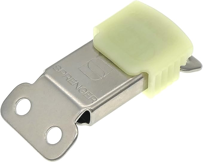 Herm Sprenger Stainless Steel ClicLock Buckle Quick Release Fastener with Glow in The Dark Plastic Jacket for Dog Training Prong Collar Made in Germany (Fluorescent Jacket, 3.2mm)