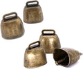 5 Pack Grazing Copper Bells, Metal Cow Bells for Dogs, Animal Copper Loud Bronze Bell, Small Brass Bell, for Cow Horse Sheep Cats Small Pets Anti-Theft Accessories (Bronze), 1, Brass Bronze Iron,