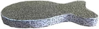 Cat Scratching Board Premium Scratch Textures Cardboard Anti-Scratch Stress Relieve Indeformable Fish Self-Adhesive Cat Scratching Board, 28×15×2.5 cm