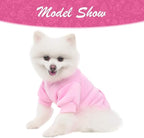 KOOLTAIL Dog Hoodie for Large Medium Small Dogs, Soft and Warm Pet Sweater with Leash Hole and Pocket Boy Girl, Puppy Fall Winter Jacket Clothes, French Pitbull Cold Weather Coat Sweatshirt, Pink SM