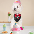 Tuxedo Dog Collar for Wedding Engagement and Birthday,Adjustable Formal Dog Bandanas Collar with Bow Outfit,Suitable for Small Medium Large Dog