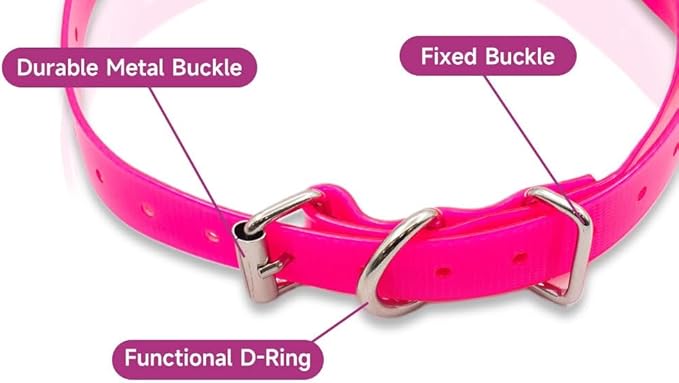 Universal 27 ½” X ¾” Replacement Band Strap for Dog Training Collar - Adjustable Waterproof TPU for Remote E-Collar, Static/Vibration Shock Trainer