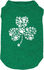 Dog Apparel Lucky Boy Letter Print Clover Shirts for Small Large Dog Vest Puppy Gift St Patrick's Day Costume(Medium,Green02)