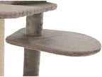 TRIXIE Fabiola 55-in Cat Tower, Jute Scratching Posts, Cat Tree with Plush-Covered Condo, Hammocks, and Platforms, Gray