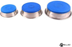 Heavy Non-Skid Stainless Steel Dog Bowls Pack by Max and Neo