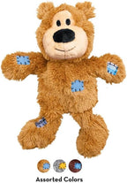 KONG Wild Knots Bears - Durable Dog Toys with Internal Knotted Ropes and Minimal Stuffing for Less Mess (Assorted Colors) (Small/Medium (2 Pack))