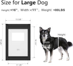 [MAVRICPOWER] Aluminum Large Dog Door for Door, Doggie Door with Two Sliding Panels for Extreme Weather, Doggy Door for Large Dogs up to 80lbs