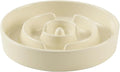 Ceramic 1.2 Cup Slow Feeder Dog Bowl for Medium and Small Breed, 7.3inch Puzzle Dog Food Dish, Anti-Gulping, Stop Bloat, Preventing Choking (Single Bowl-Light Yellow)