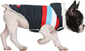 HDE Dog Puffer Jacket Fleece Lined Warm Dog Parka Winter Coat with Harness Hole Patriotic - M
