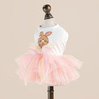 Furbabycare® Elegant Sweet Easter Puppy Dog Blingbling Princess Skirt Pet Dog Lace Cake Camisole Tutu Dress C-Easter Bunny-4 X-Large