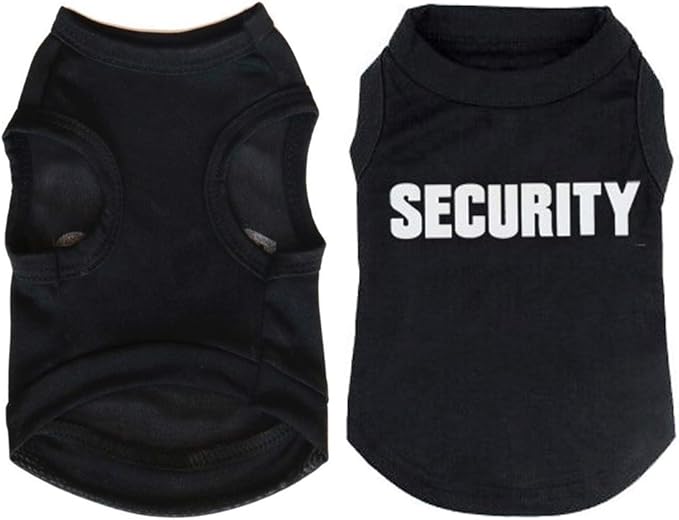 6 Pack Dog Clothes for Small Dogs Boy and Girl, Soft and Breathable Puppy Kitten Dog Shirts with Letters for Pet Dogs Cats, Black Dog T-Shirts Apparel Sleeveless Vests for Chihuahua Yorkies