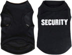 6 Pack Dog Clothes for Small Dogs Boy and Girl, Soft and Breathable Puppy Kitten Dog Shirts with Letters for Pet Dogs Cats, Black Dog T-Shirts Apparel Sleeveless Vests for Chihuahua Yorkies