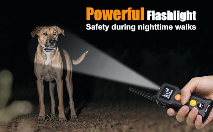 PERPETUAL No Shock Dog Vibration Collar for 2 Dogs, 3300FT Long Range, Waterproof Training Collar with 9 Beep & Vibration Modes, Black, 5-120 lbs