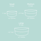 Waggo Dipper Ceramic Dog Bowl for Small and Large Breeds - Heavyweight and Durable Pet Food and Water Dish Crock, Dishwasher Safe, Modern (Mint, Medium)