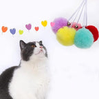 SHENGOCASE 10-Pack Replaceable Cat Dangling Toy with Bell, Cat Scratching Post Tree Tower Replacement Attachment Ball Toy