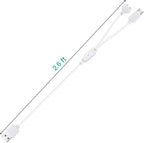 Dog Training Collar Charger Replacement for NVK and for UKE Shock Collar and Remote, 2-in-1 Magnetic Wire and Micro USB Charging Cable, 2.6 ft, White