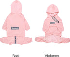 Dog Hoodies Winter Coat for Large Medium Dogs, Pullover 9 Legs Warm Coat Hooded Sweatshirt, Fleece Hoodie for Cold Weather (Pink, 2X-Large)