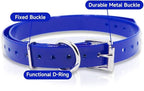 Universal 27 ½” X ¾” Replacement Band Strap for Dog Training Collar - Adjustable Waterproof TPU for Remote E-Collar, Static/Vibration Shock Trainer, Fits Most Bark Control Devices (Blue)