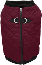Gooby Fashion Vest Dog Jacket - Purple, Small - Warm Zip Up Dog Bomber Vest with Dual D Ring Leash Water Resistant for Small to Medium Dogs