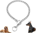 Chain Choke Collar for Dogs, Metal Slip Link Training Heavy Duty Dog Choker Collar Martingale Puppy Collars for XS Small Medium Large Big XL Breed Dogs (Silver, S(Neck Max 16inch) D2.5mm)