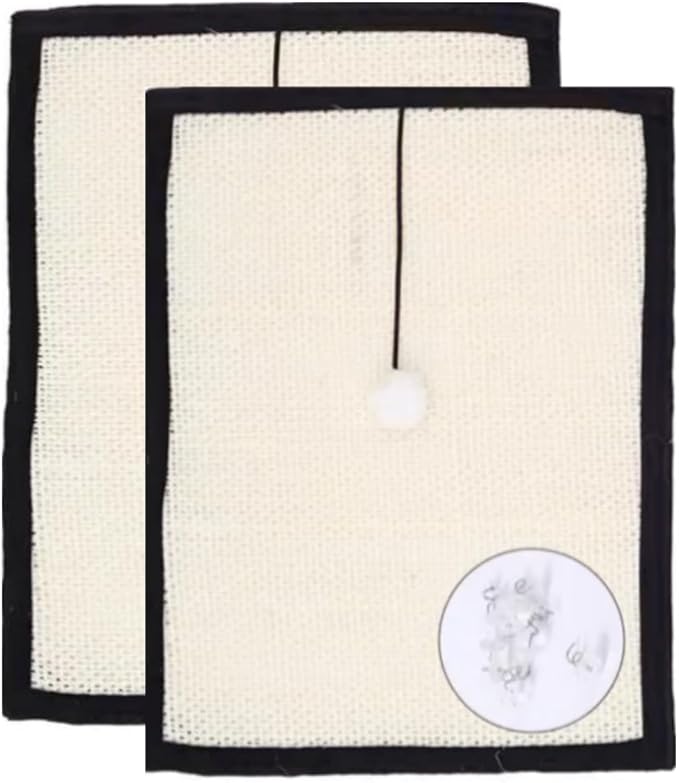 Natural Sisal Cat Scratching Pad & Furniture Protectors - Cat Scratcher Mat for Sofa, Couch, Chair & Wall Carpets