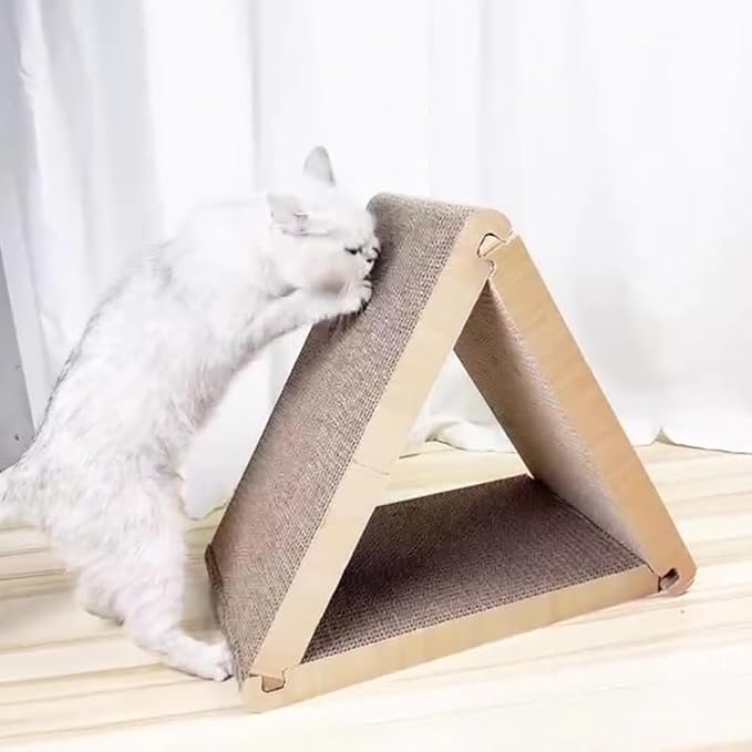 Cat Scratcher Cardboard Cat Scratch Pad with Premium Scratch Textures Design Durable Cat Scratching Large Triangle Vertical Cat Scratching Board