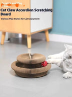 Magic Organ Cat Scratcher – Foldable Corrugated Cardboard Cat Scratching Board, Recyclable Wood Grain Scratch Pad Toy for Indoor Cats & Kittens