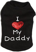 Dog Shirts Slogan Vest I Love My Daddy/Mommy Cute Heart T-Shirt Clothes for Chiuahaha Poodle Teacup Shihtzu Yorkie Bulldog Small Puppy Costume