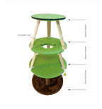 Christmas Cat Tree with 3 Cat Houses, 59 inch Cat Tower for Indoor Cats, Cat Furniture with Teaser Toy for Christmas Decoration