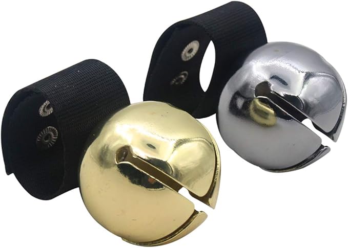 SCENEREAL Large Bell for Dog Collar, 2 Pack 1.5" Extra Loud Collar Bells for Cats and Dogs Training, Hiking, Walking, Hunting, Pet Tracker, Pet Bell for Save Wildlife and Birds Gold | Silver