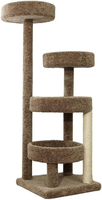 Natural Beauty Stylish Cat Climbing Tree 48" H x 24" W x 18" D Features Multiple Climbing Areas, Durable Scratching Posts, and Comfortable Resting Perches for Active Cats