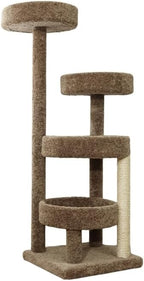 Natural Beauty Stylish Cat Climbing Tree 48" H x 24" W x 18" D Features Multiple Climbing Areas, Durable Scratching Posts, and Comfortable Resting Perches for Active Cats