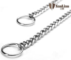Dog Choke Collars for Medium Dogs, Dog Chain Collars Slip P Chain Choker Metal Link Training Heavy Duty Martingale Dog Collar for XS Small Medium Large Big XL Breed Dogs, S