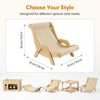 2026 New Cat Recliner Scraper Board, Large 2 in 1 Cat Recliner Scratch Board, Durable Cat Scratching Pad Cat Scratcher Bed Cardboard Cat Scratchers for Indoor Cats (E)