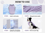 Dog Shirt, Cooling Vest Lightweight Breathable, Dog T-Shirts All-Season Sun Protection Quick Dry Soft Stretchy Reflective Tank Top - Small Medium Large Dogs (Brier Rose+Lilac Ether, Large)