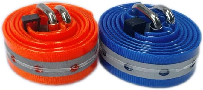 Dog Collar Strap for Most of Electronic Training Shock Collar Receivers-Adjustable Durable Waterproof Odorless 3/4 Inch Ecollar Replacement for Barking Fence-Pet TPU Collar Strap 2 Pack(Orange & Blue)