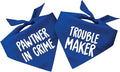 Pawtner in Crime & Trouble Maker Dog Bandana Set (2 Pack - Royal, OS 577 578)